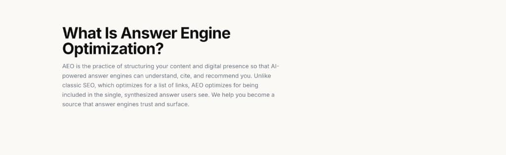 Answer engine optimization - how AI surfaces answers from structured content